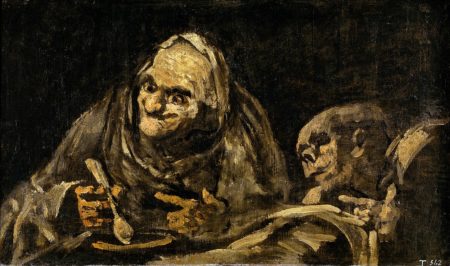 Viejos comiendo sopa by Franisco de Goya